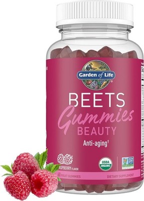 Garden of Life Bio Rote Beete Beauty Gummies, Himbeere, 60 Stück