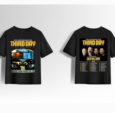 Rare Third Day 30Th Anniversary Tour 2026 Collection  S-5XL Tee C28.135
