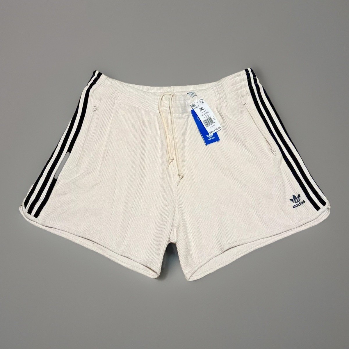 Adidas Mens Adicolor Classics Waffle Shorts Tennis Wonder White