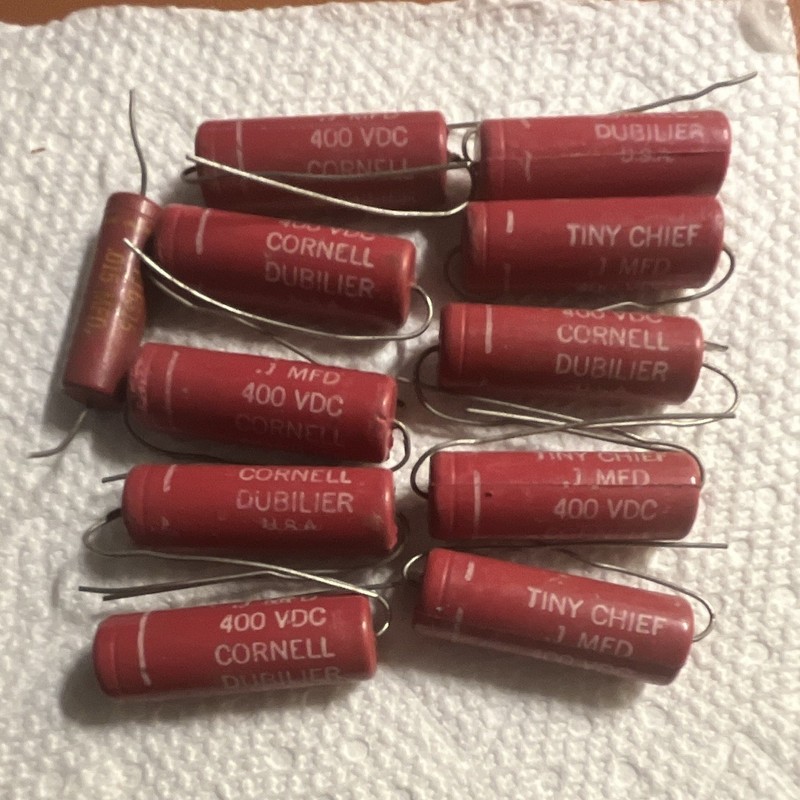 Cornell Dubilier Tiny Chief 0.1 MFD 400VDC Lot