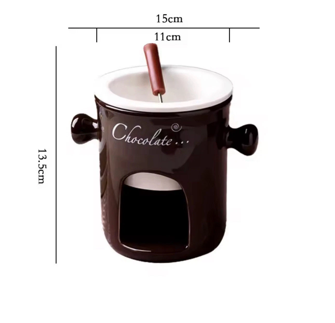 130ML Fondue Mug Chocolate Melting Cup for Desserts, Coffee & Butter - Home Use