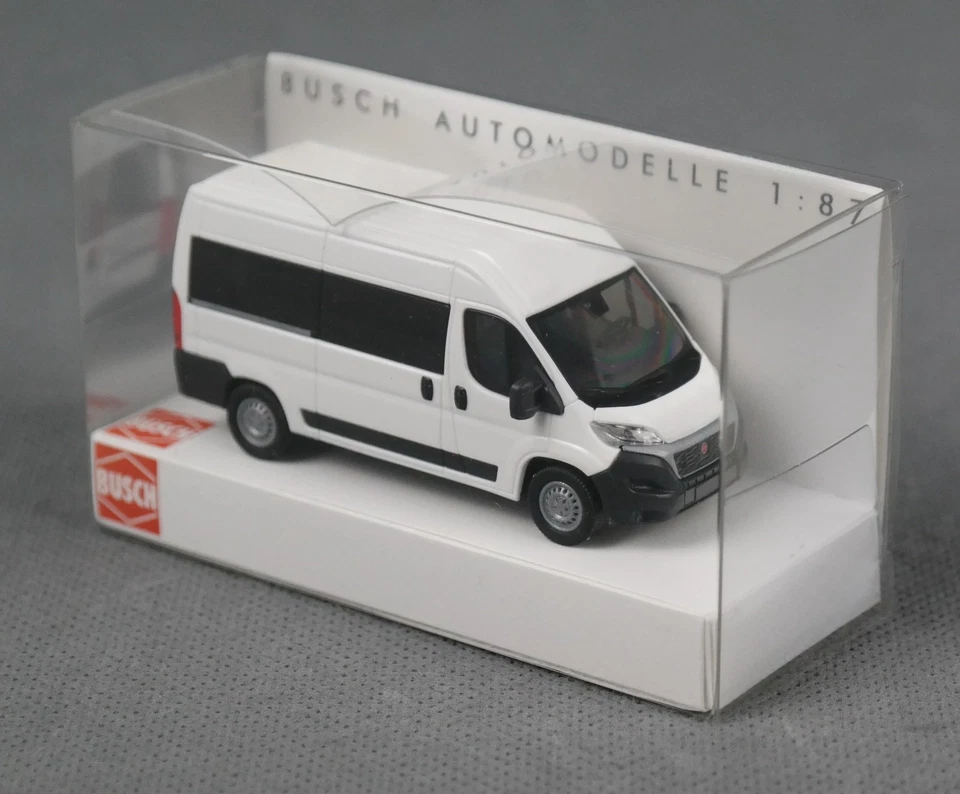 BUSCH 54650 H0,1:87 Fiat Ducato, Bus, Weiß FORMNEUHEIT 2025! - Bild 3 von 4