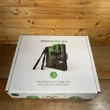 BodyBoss Home Gym 2.0  Full Portable Gym Home Workout Package Green 2 Bands