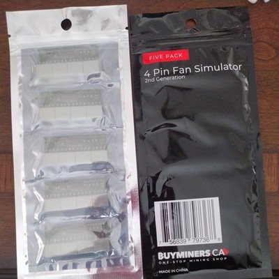 Cooling Fan Simulator (2nd Generation) - Plug & Play 4 Pin Fan Spoofer  ️5 pack