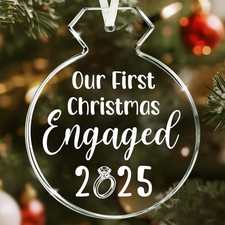 Our First Christmas Engaged Ornament 2025  
