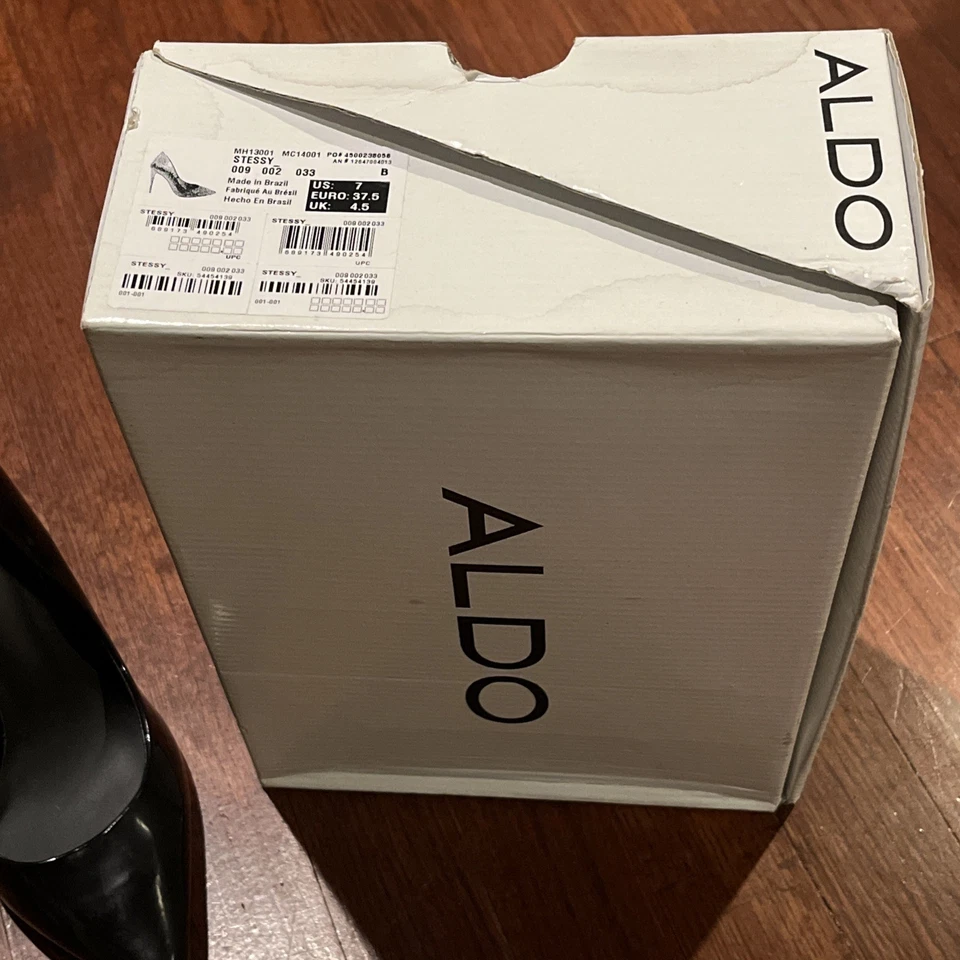 Tacones Aldo charol negros Stessy para mujer talla 7 Foto 3 de 4