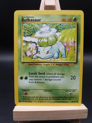 Pokemon Common Card : Bulbasaur  44/102 (Base Set)