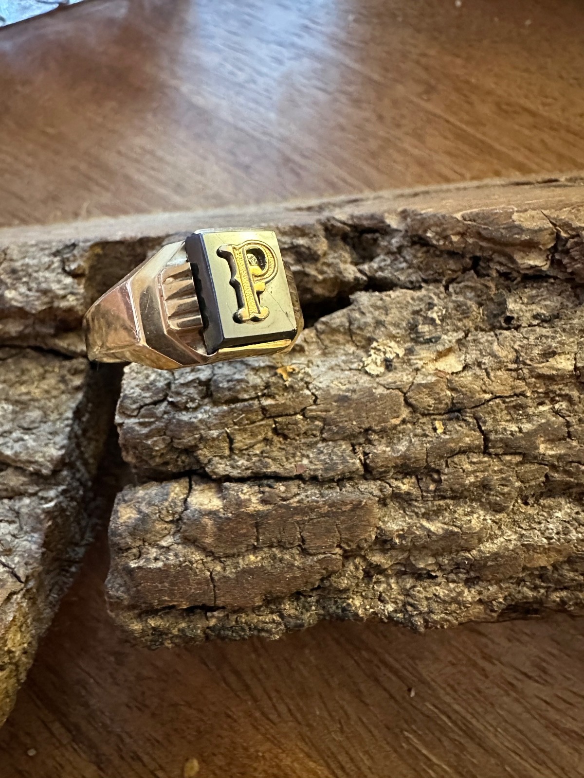 Vintage Statement Real 10K Solid Yellow Gold Init… - image 6