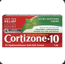 Cortizone 10, Maximum Strength, Ultra Soothing Creme, 1 Oz (28 G) M68