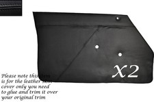 2x PUNTO NERO SCHEDE PORTA ANTERIORE COPERTURE IN PELLE ADATTE A ROVER P6 2000 2200 3500