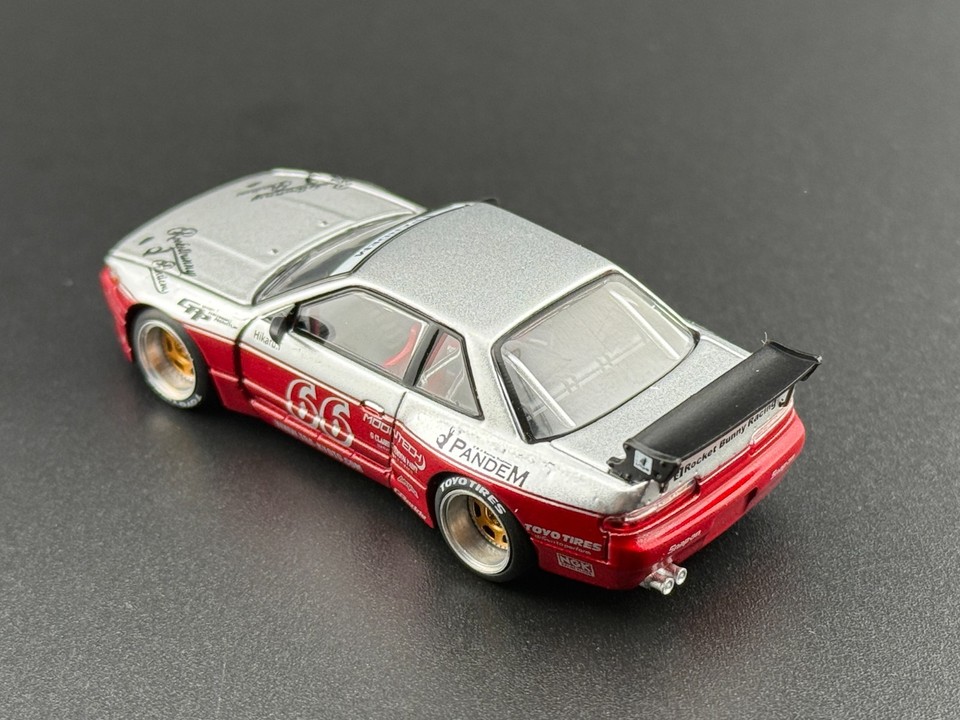 Pop Race Pandem Silvia S13 Moontech Red 640258 1/64 | eBay