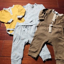 Pants And Shirt Outfit Sets For Baby Boys Sizes 3-6 And 6-9 Months