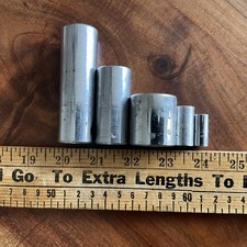 Vintage Challenger Lot Of 5 Sockets Made In The Usa