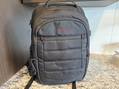 BAGSMART Camera/Laptop Backpack   Black Travel Bag with Padded Compartments