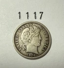 1914 P Barber Silver Dime US 10c 90% Silver Coin