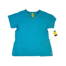 WonderWink Aero Women's Flex Back V-Neck Scrub Top 6129 XL Teal Green