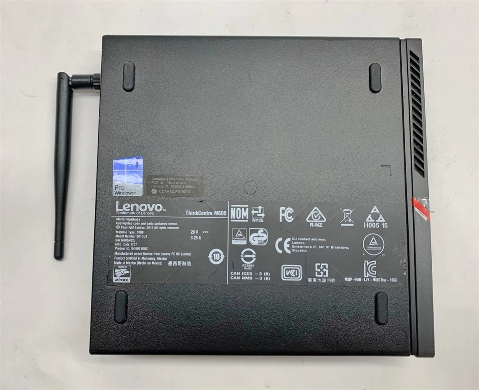 PC pequeña Lenovo ThinkCentre M600 Pent. J3710 1.6GHz 8GB 128GB SSD W10P WiFi Lote 6 Foto 4 de 4