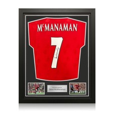Steve McManaman Signed Liverpool 1996-98 Home Football Shirt. Standard Frame