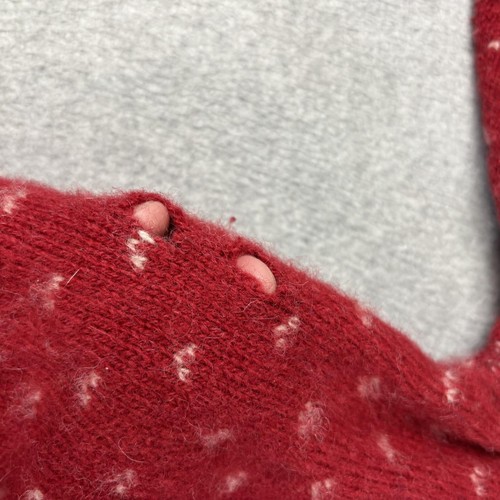 Vintage Eddie Bauer Sweater Women Medium Red Fair Isle Wool 80s Ski Nordic READ by Eddie Bauer, Size M, $39.99 - Photo 6