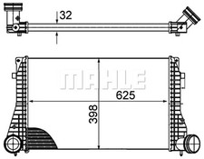 MAHLE Ladeluftkühler Für SEAT Leon Toledo II VW Bora Golf Mk4 00-06 1J0145803H