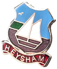 Heysham Village Small Pin Badge Lancashire