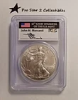 2014 PCGS MS70 Silver Eagle First Strike signed John M. Mercanti
