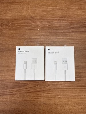 2 Pack Apple Lightning to USB Cable 0.5m Genuine | Model A1511 ME291AM/A - New