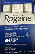 ROGAINE 5 Minoxidil Unscented Foam Hair Regrowth Treatment 3 Month - O6/2026