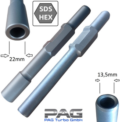 Profi Schlagkopf SDS Hex Tiefenerder Erdnageleintreiber Öffnung 22mm oder 13,5mm