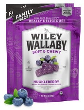 Licorice 24oz Soft Chewy Huckleberry Candy Twists, 2 Pack Australian Gourmet