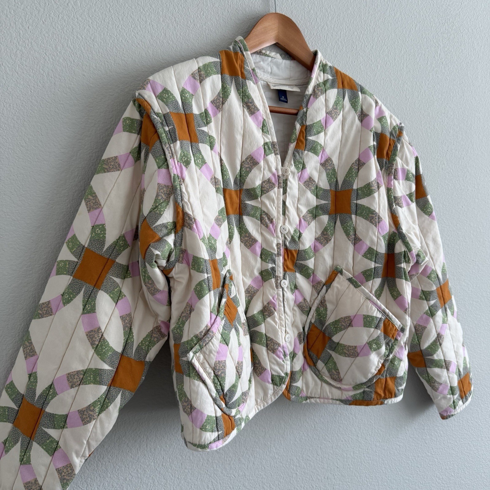 Quilted Patchwork Jacket Womens Medium Cottagecor… - image 5