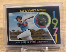 2020 Topps Heritage Minors Josh Jung 1971 Mint Relic #'d /99 Rangers