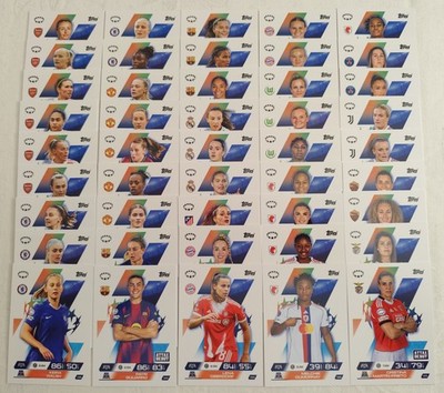 Match Attax Extra 25/26 Alle UWCL Base Full Set 45 Karten 2025/2026 Women Woman