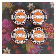 4 Piece DENVER Football Team Silicone Focal Beads DIY Jewelry Pens Keychains