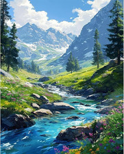 Paint by Numbers for Adults, Canvas DIY Acrylic Adult Paint by Number Kits Paint