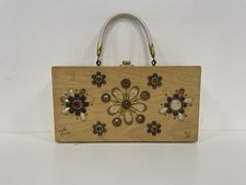 Enid Collins VTG 60  s Wooden box purse Mille Fleurs