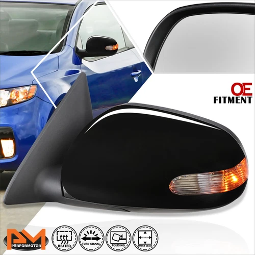 For 10-13 Kia Forte Koup OE Style Powered+Heated+Turn Signal Side Mirror Left