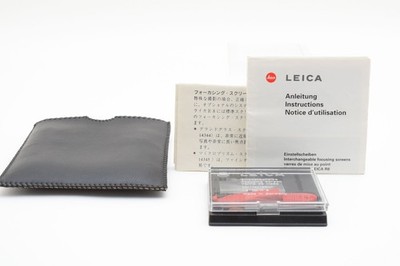 [Unused] Leica 14392 Focusing Screen for R8 R9 Ground Glass with Case & Manual