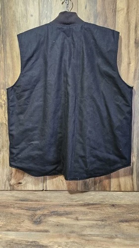 Rasco Flame Resistant Black Work Duck Vest Mens Size  2XL Regular image 3
