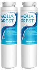 2 AquaCrest AQF-FF22 Refrigerator Water Filters for 101820A, 101821B, RWF1500A
