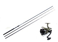 Team Specialist Barbel Rod -12ft 2 Top Avon & Camo Freespool 040 Reel & Line Team Specialist Barbel Rod -12ft 2 Top Avon & Camo Freespool 040 Reel & Line