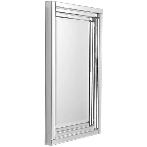 Uttermost Alanna Glass and MDF Wood Frameless Vanity Mirror in Gray - Picture 3 of 8