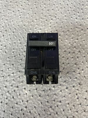 GENERAL ELECTRIC 50 AMP 2 POLE CIRCUIT BREAKER  CU-AL