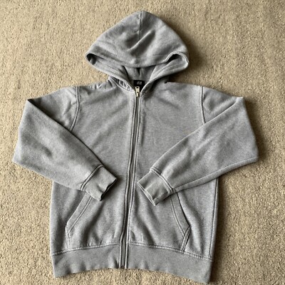 Boys H&M Grey Zip Up Hoodie Top Age 10-11 yrs UK
