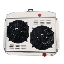 4-row Aluminum Radiator Hroud Fan Fit 1961-1964 Ford F100 F250 F350 Pickup L6 4-row Aluminum Radiator Hroud Fan Fit 1961-1964 Ford F100 F250 F350 Pickup L6
