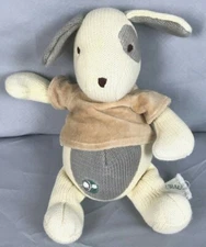 Hosung MY NATURAL 100% cotton Puppy Dog w/Shirt plush stuffed animal 9"