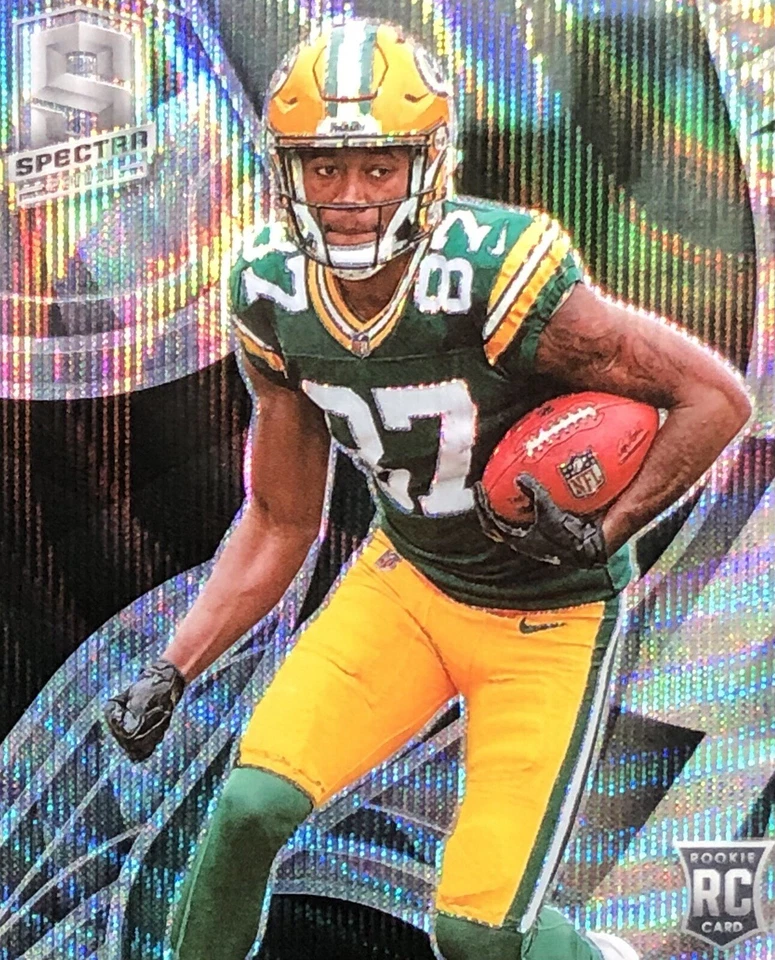 2022 Spectra Romeo Doubs /11 FOTL WAVE PRIZM SSP Rookie Card #174 🧀GOPACKGO🧀 - Imagem 2 de 4