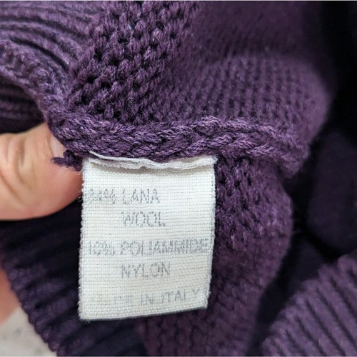 Mila Schön Damen Wolle lila Strick Cardigan Pullover Knöpfe vorne V-Ausschnitt dick M - Bild 9 von 10