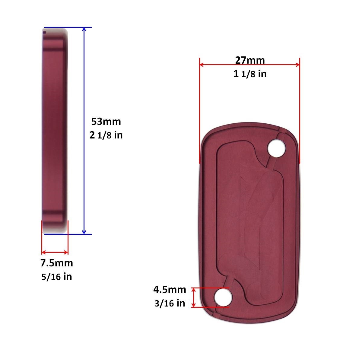 Red CNC Reservoir Cap For Suzuki GSXR 600 750 06-09 Top Fluid