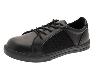 flat black trainers